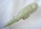 20ct Chinese Nephrite Jade Carved Archaistic Style Bird Finial (coom) Other photo 4