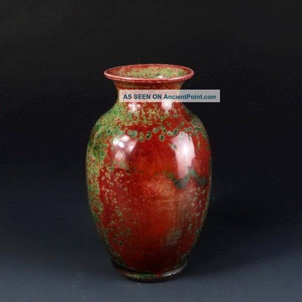 The Beauty Of The Qing Cowpea Red Glaze Wax Gourd Bottle Vases photo