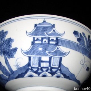 Wonderful Blue White Chinese Porcelain Kangxi Guangxu Chienlung Pagoda Decorated photo