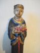 Antique Asian Chinese?japanese? Circa 1800 ' S Carved Wood Standing Figure Other photo 3