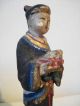 Antique Asian Chinese?japanese? Circa 1800 ' S Carved Wood Standing Figure Other photo 7