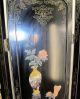 Chinese Four - Panel Wood Black Screen,  Detail&special Stone Decoration Other photo 2