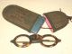 Exquisite Antique Chinese Shell Frame Eyeglass And Embroidery Case Other photo 2