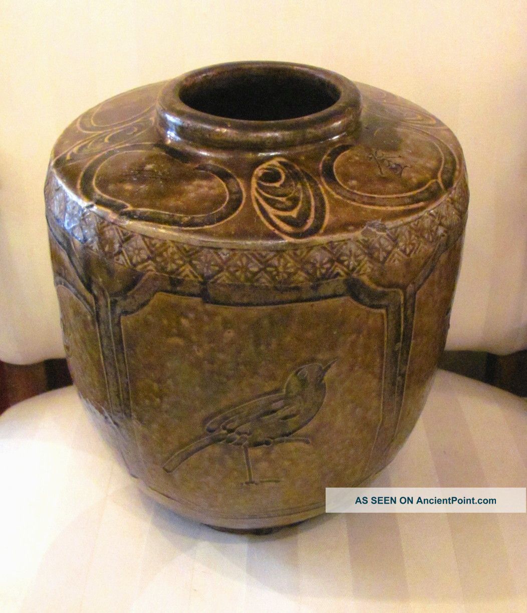 Large Antique Chinese Glazed Storage Jar 18th Century Other photo