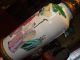 Antique Chinese Famille Rose Vase Lamp 34 1/2 