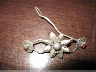Antique Chinese Silver Hair Clasp photo