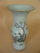 Old Estate Chinese Vase Reign Marks Porcelain Lady Robe Landscape Calligraphy Vases photo 3