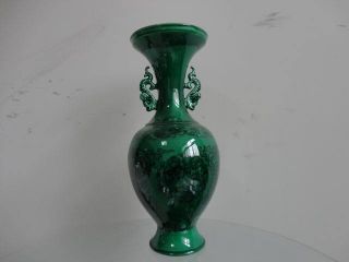 Unique Vase Porcelain Ceramic Chinese Ancient Green One Shining photo