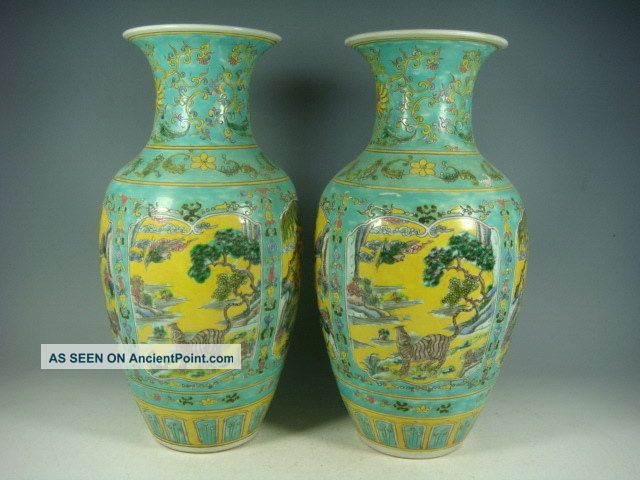 Rare Chinese Famille Rose Porcelain Vases Vases photo