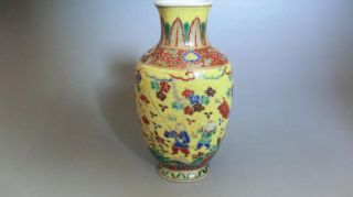 Chinese Rare Red And Green Color Figures Porcelain Chenghua Vase photo