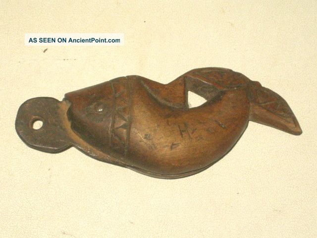 Antique Chinese Wood Handle Fish Shape Knife Other photo