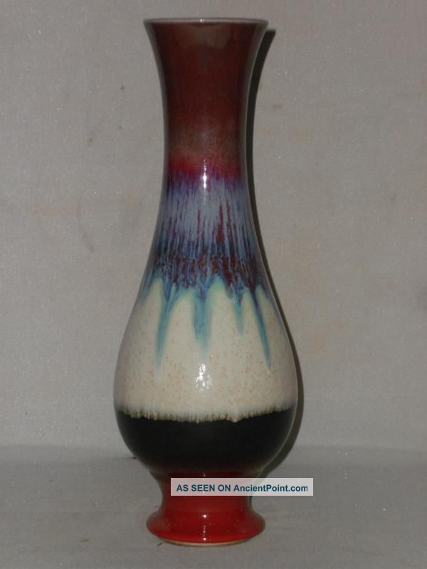 Chinese Seven - Color Kiln Change Porcelain Vase Vases photo