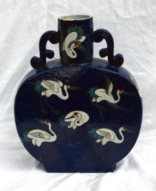 Antique Chinese Vase 19th Century Cranes photo
