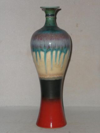 Chinese Seven - Color Kiln Change Porcelain Vase photo