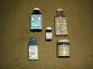 Vtg Lilly ' S Medicine Bottle,  5 Eli Lilly Pill Bottles photo
