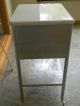 Antique Hospital Metal Tool Table Exam Room Enamel Top Science Medicine 2 Drawer Other photo 1