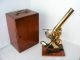 19th C.  Brass Microscope Society Of Arts Type With Accessories,  Needs Repair Other photo 9