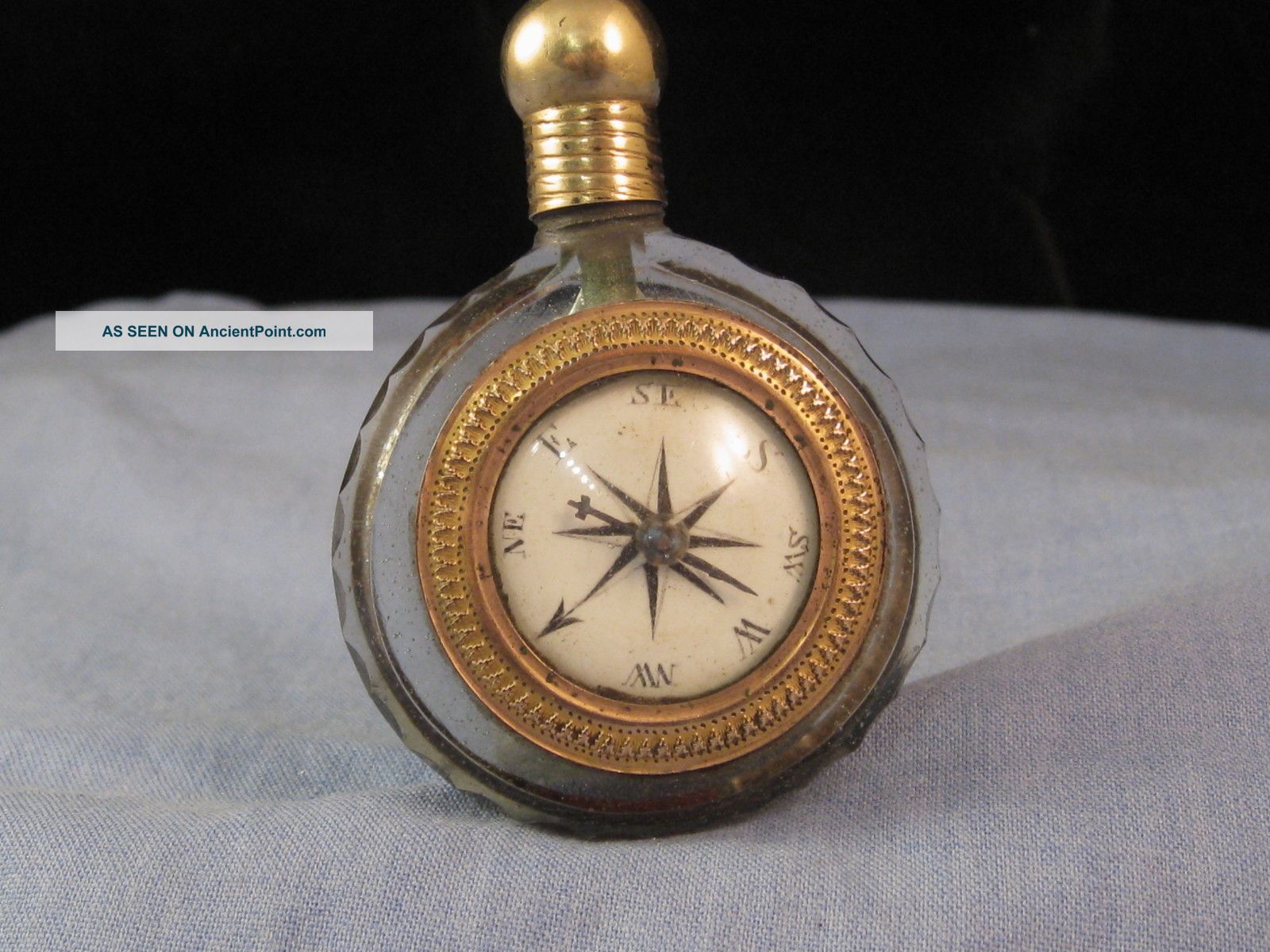 Rare Georgian Perfume Scent Bottle & Compass & Grecian Cameo Combo Grand Tour ? Other photo