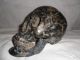 Exquisite Early 19th Century Bronze Lifesize Model Of A Human Skull Very Gothic Other photo 5