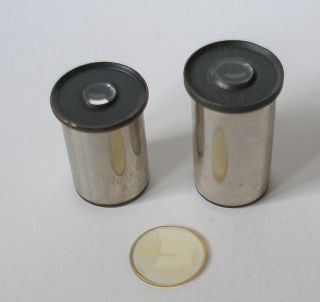 Early Microscope Accessories: 2 X Oculars & An Insert Micrometer photo