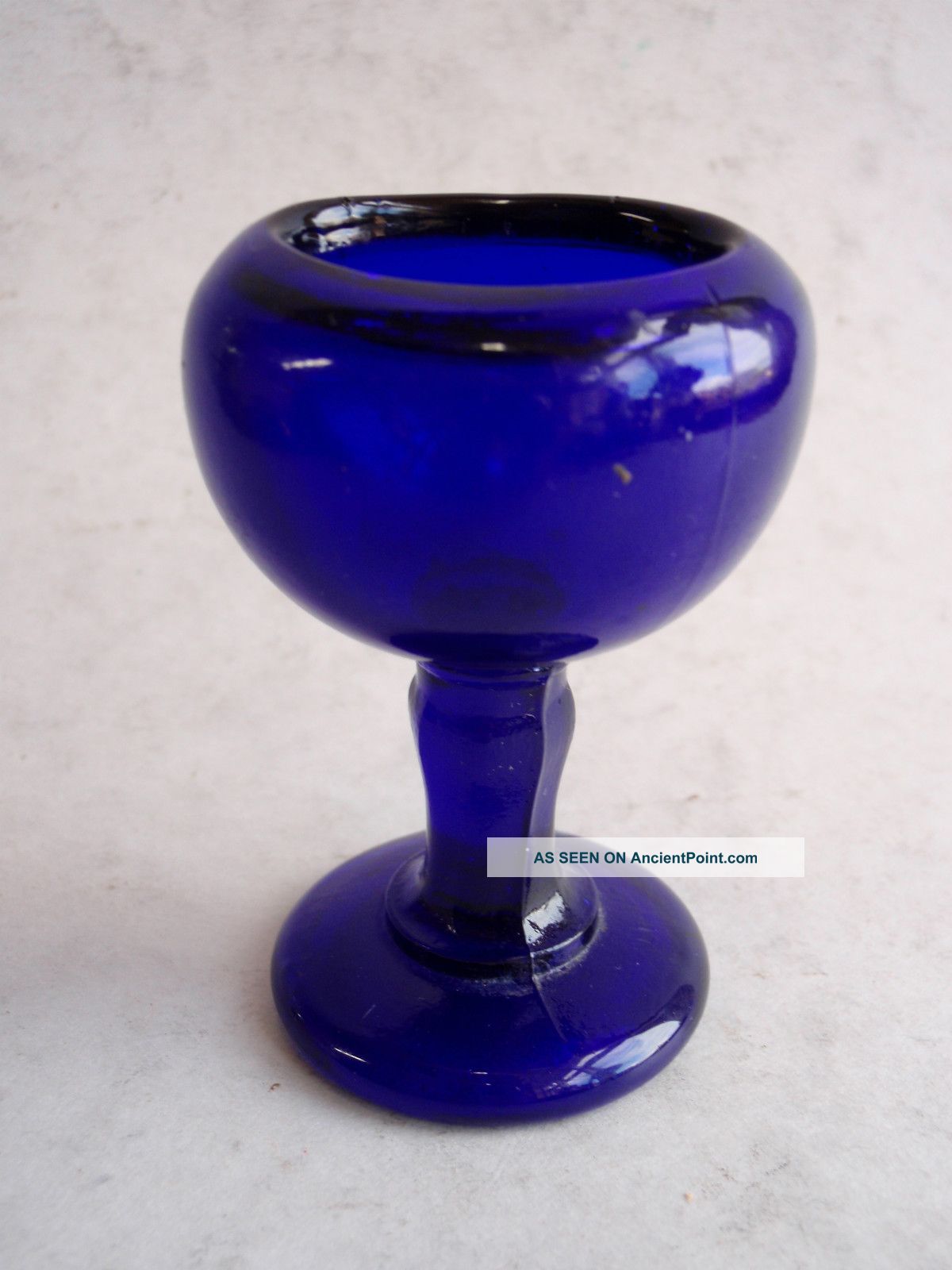 19th Century Bristol Blue Eye Bath Glass Other photo