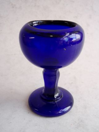 19th Century Bristol Blue Eye Bath Glass photo