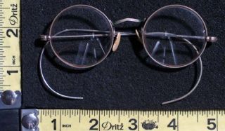 Antique / Vintage Silver - Tone Wire Rim Round Bi - Focal Eyeglasses / Spectacles photo