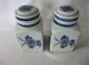 Vintage Delft Apothecary Jars Set Of 2 With Tray Signed Bottles & Jars photo 6