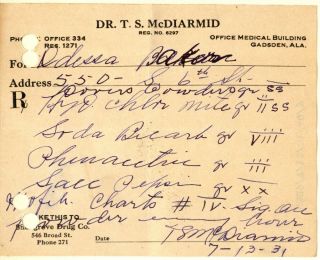 1931 Opium Prescription+ Pharmacy Drugstore Dover Narcotic Medicine Bottle Label photo
