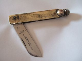 Rare Vintage Brass Grip Specimin Cutter / Knife Flatters & Garnett photo