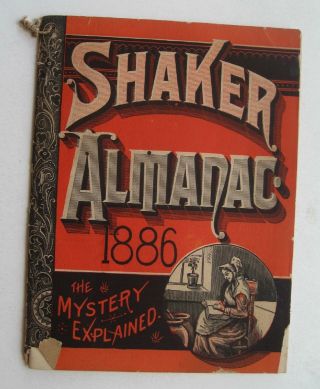 Booklet~shaker Almanac 1886 photo