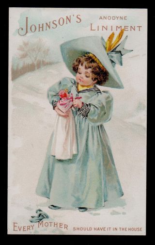 1890 ' S Maud Humphrey Illus~johnson ' S Anodyne Liniment~cures Colds,  Croup,  Colic photo