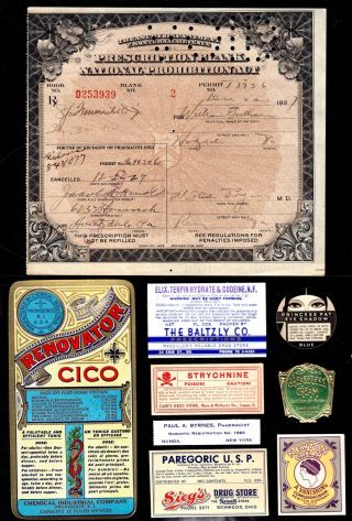 William Gullman Dec 22 1927 Prohibition Prescription Temperance History Document photo