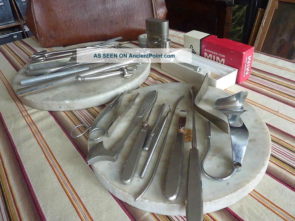 Antique/vintage Surgeon ' S Bag And Contents Other photo