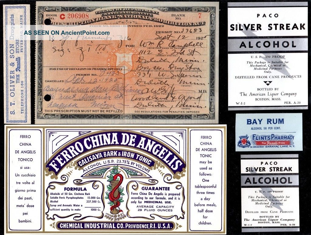 Sept 12 1925 ~william R Campbell~ Prohibition Prescription Duluth Nopeming Label Other photo