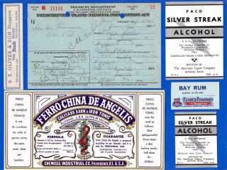 Jan 13 1924 Carla Colter 1 Pint Liquor Prohibition Prescription Buffalo & Labels photo