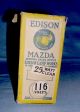 Pat 1904 - 16 4 Edison Mazda G.  E.  Light Bulbs And Early Advertising Box Other photo 6