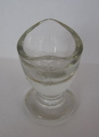 Antique Medical Glass Eyewash Eye - Bath Pedestal Cup photo