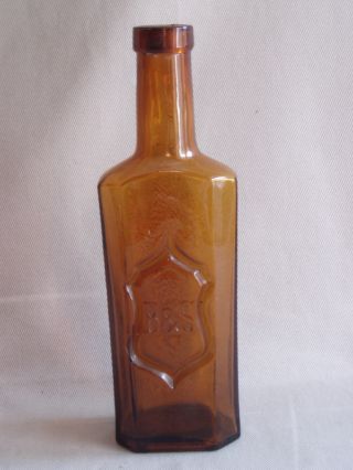 Vintage Medical Amber Glass Bottle Arsenferratose B&s photo