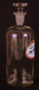 Apothecary Medicine Bottle Tr.  Myrrhae Antique & Oval Label Vintage Drug Sign Bottles & Jars photo 2