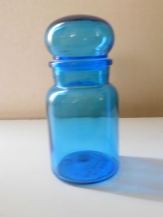 Unusual Turquoise Blue Apothecary Jar Belguim Made photo