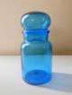 Unusual Turquoise Blue Apothecary Jar Belguim Made Bottles & Jars photo 2