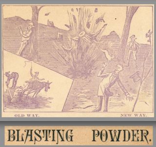 Antique Judson Blasting Powder Albert Berkey Goshen In Dynamite Adv.  Trade Card photo