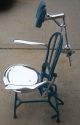 Antique Old Early 1900 ' S Dental Chair Restored Chrome Dentist Industrial Tattoo 1900-1950 photo 3