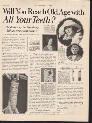 1925 Kolynos Dental Cream Ira Joel Dentist New Haven Ad photo