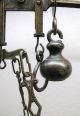 Rare Large Antique Brass Metal Balance Scale Weight Pan Scales photo 3