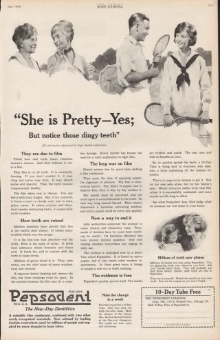 1920 Pepsodent Toothpaste Dentifrice Dentist Prince Tennis Sport Health Dental photo
