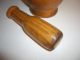 Vintage Wood Pestle & Mortar Herbs Pills Spices Drying Garden Plant Postions Mortar & Pestles photo 3