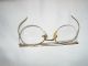 Vintage 12k Gf Wire Rim 4 Inch Wide Bifocal Glasses In Brown & Green Felt Case Optical photo 5