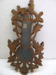 Stunning Antique German Black Forrest All Hand Carved Wood Barometer Thermometer Barometers photo 7